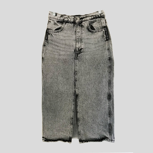 zara-black-acid-wash-straight-denim-pencil-skirt