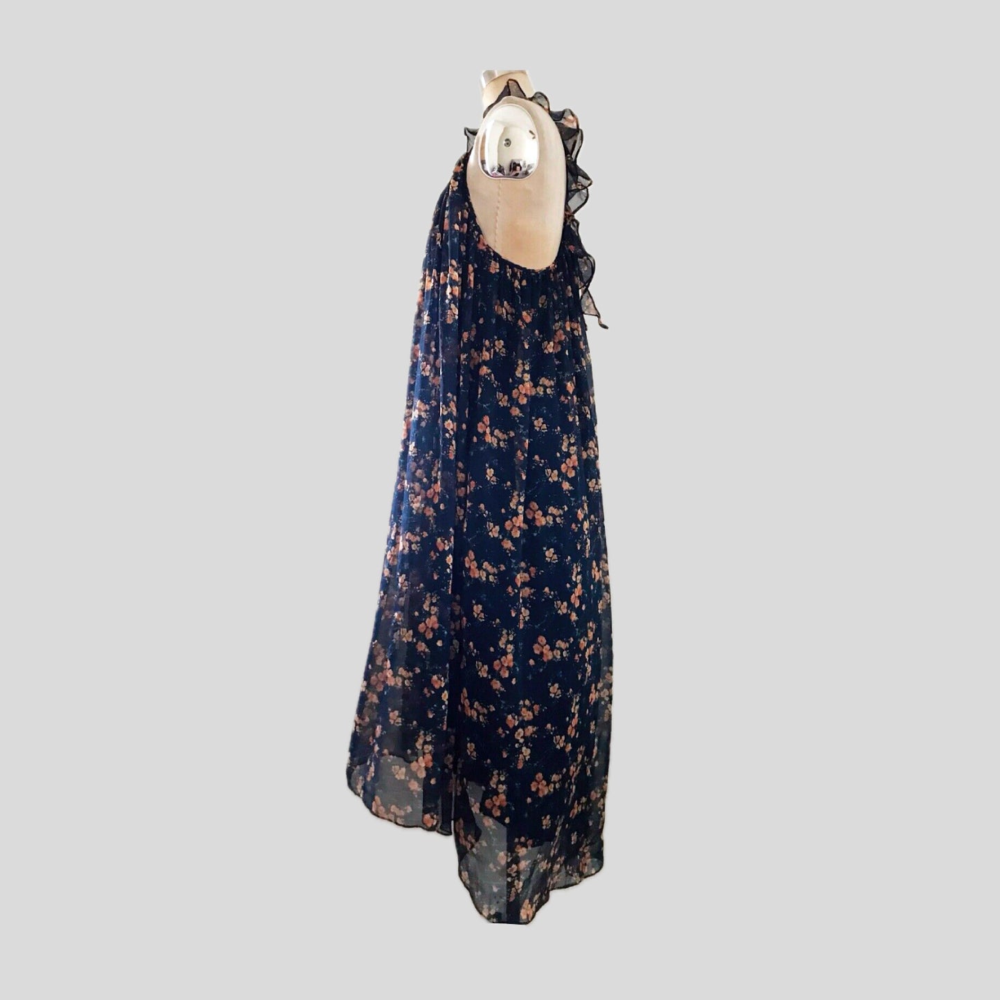 zara-black-chiffon-floral-boho-midi-dress