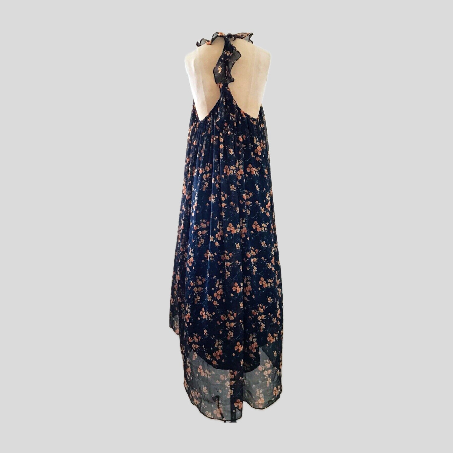 zara-black-chiffon-floral-boho-midi-dress