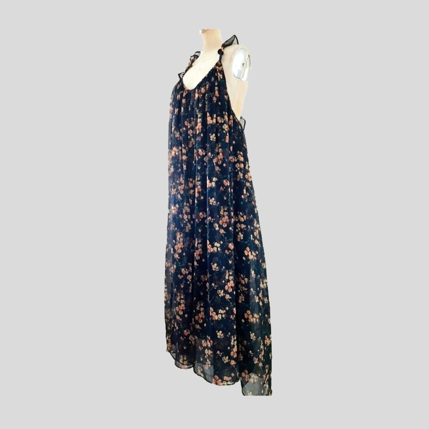 zara-black-chiffon-floral-boho-midi-dress