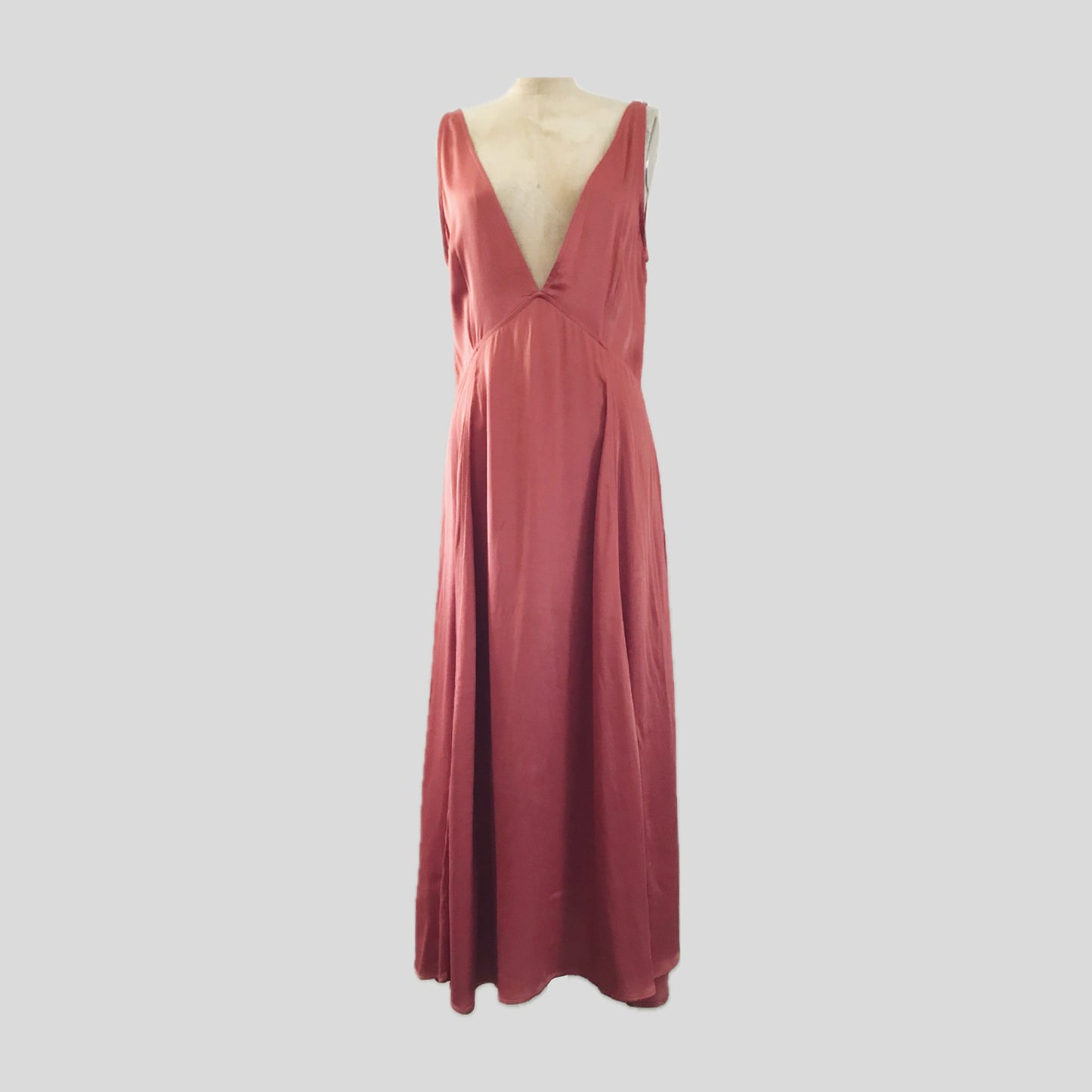 zara-pink-peach-satin-midi-dress