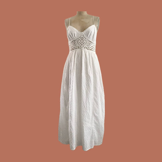 zara-white-cotton-crochet-midi-dress