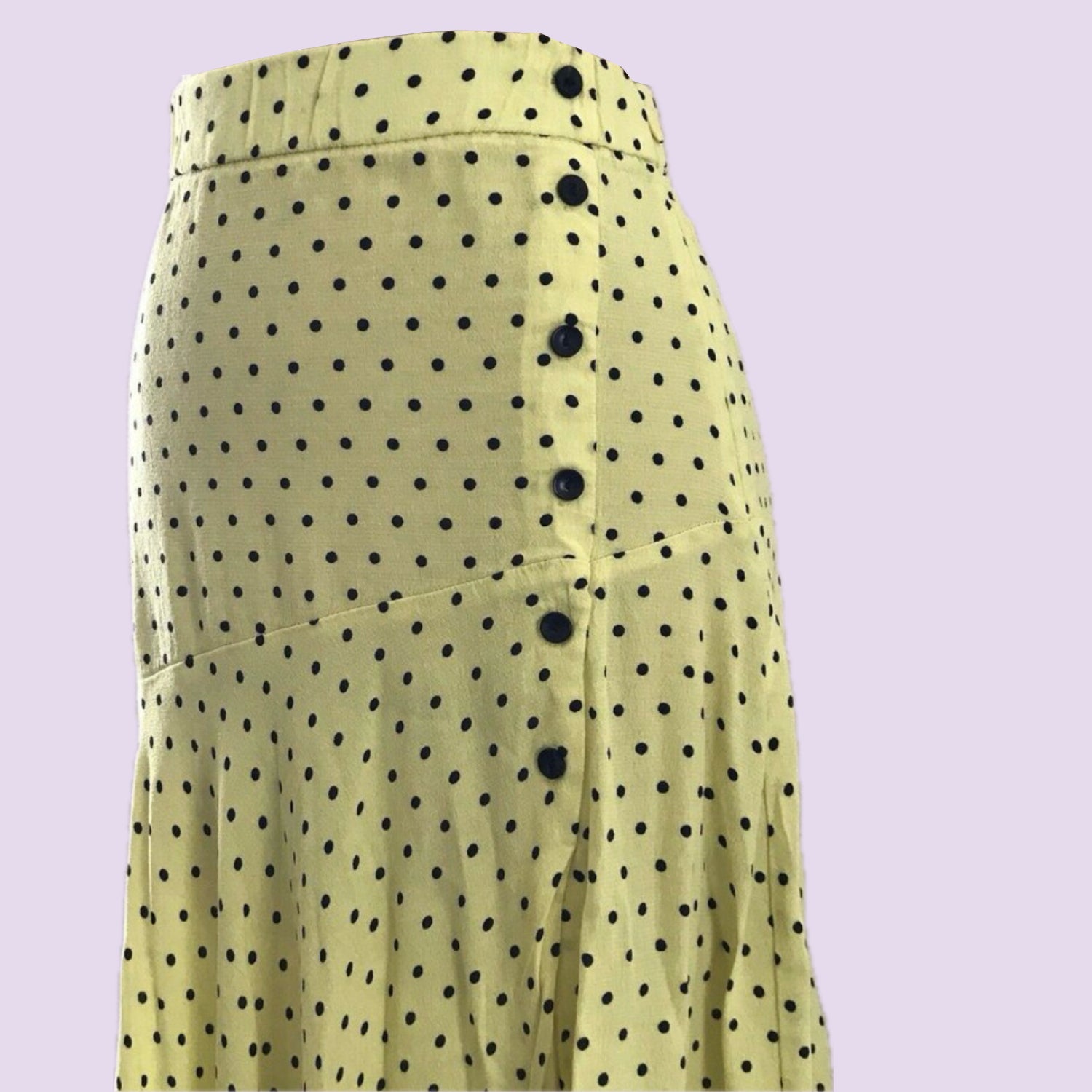 zara-yellow-polka-dot-midi-skirt
