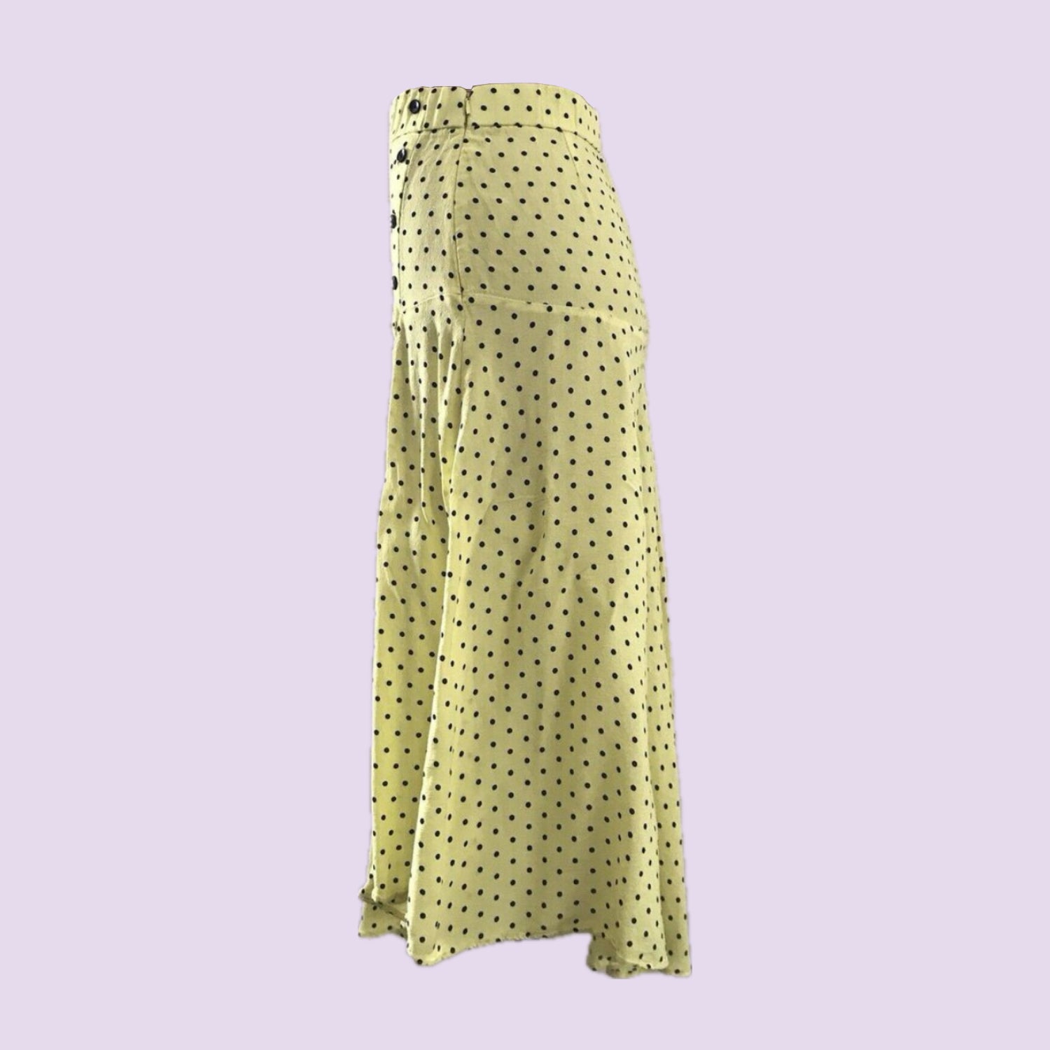 zara-yellow-polka-dot-midi-skirt