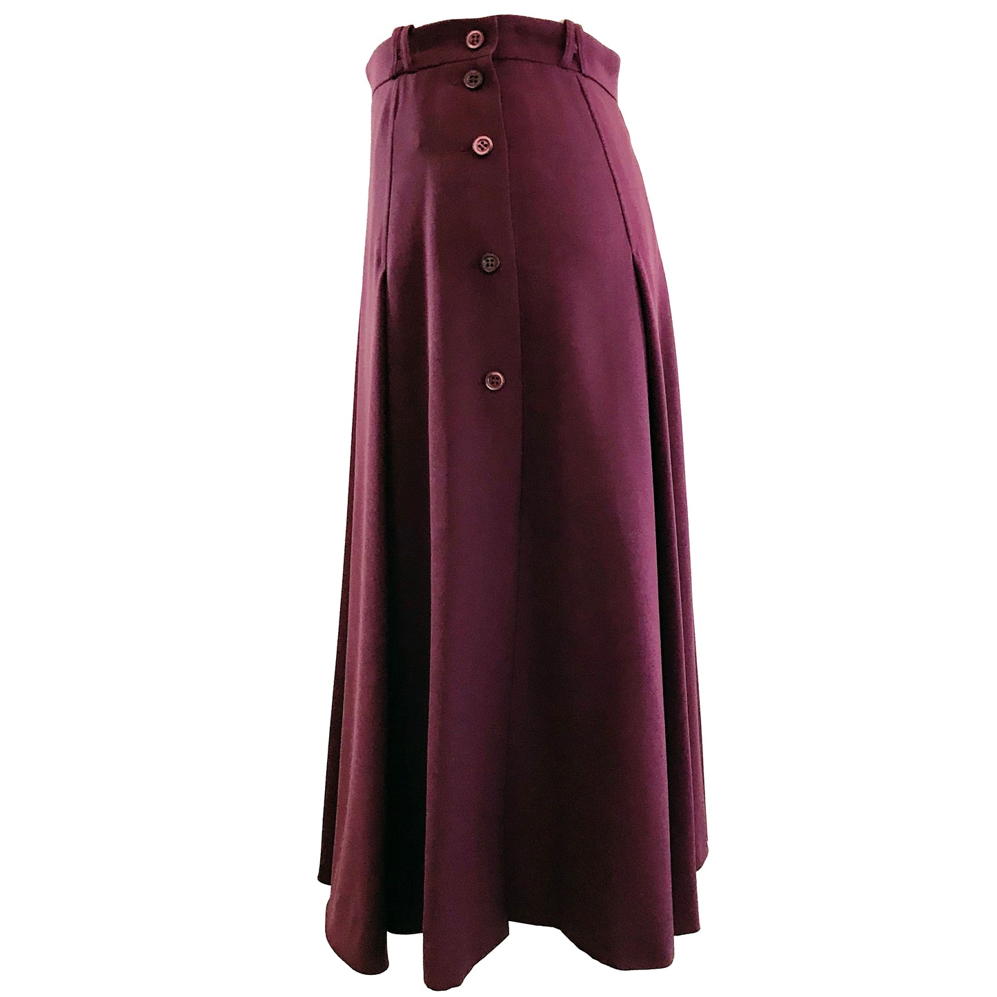 Prelovely | Vintage Alan Austin Purple Gabardine Pleated Skirt