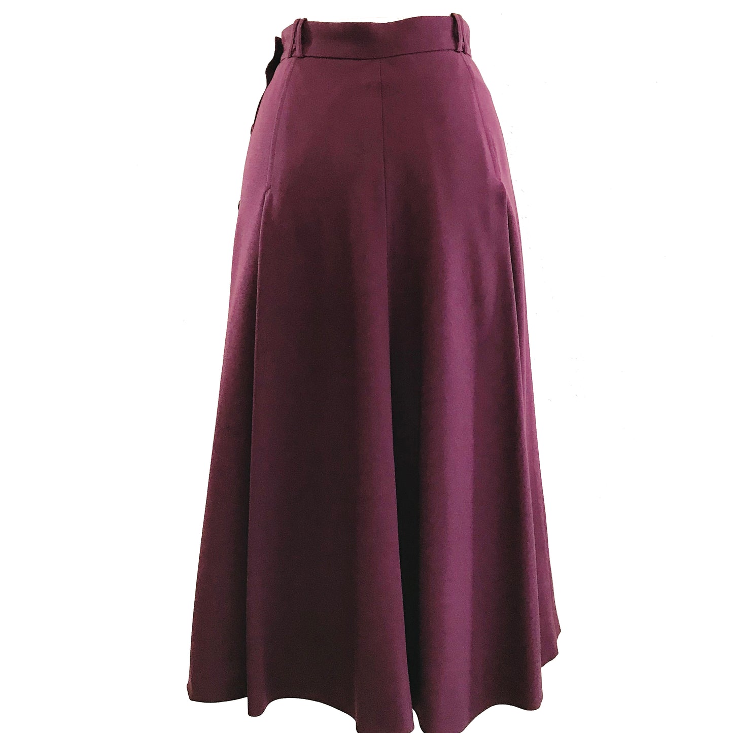 Prelovely | Vintage Alan Austin Purple Gabardine Pleated Skirt