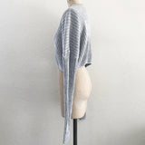 Prelovely | Urban Outfitters Gray Cropped Cotton Knit Sweater