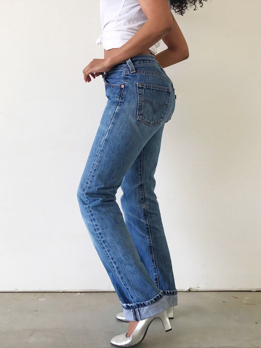 Prelovely - Vintage 90s Levi's 501 Straight Leg High Waist Jeans
