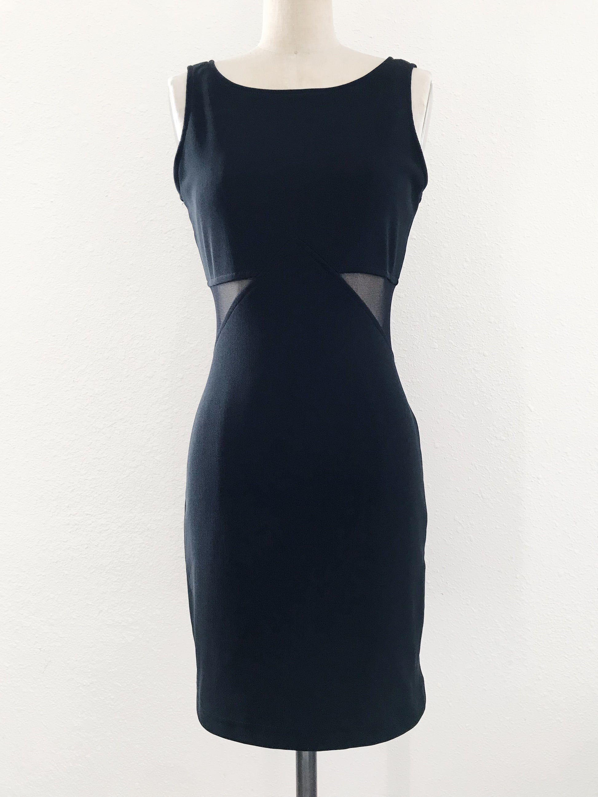 Prelovely | Vintage 1990s All That Jazz Black Mesh Cutout Mini Dress