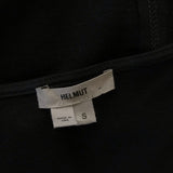 Helmut Lang Black Knit Exposed Shoulder Mini Dress