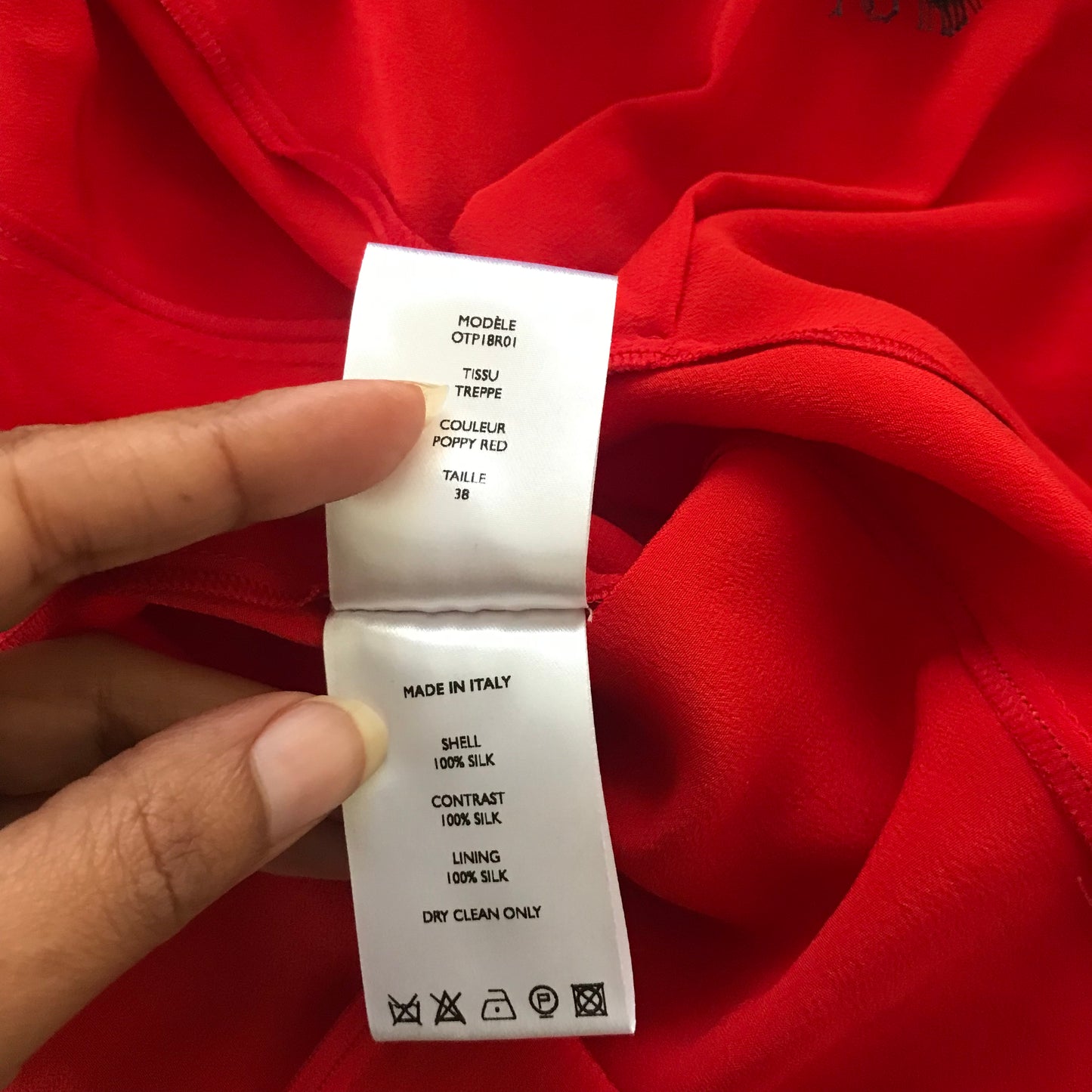 Olivier Theyskens Red Silk Lace Midi Slip Dress
