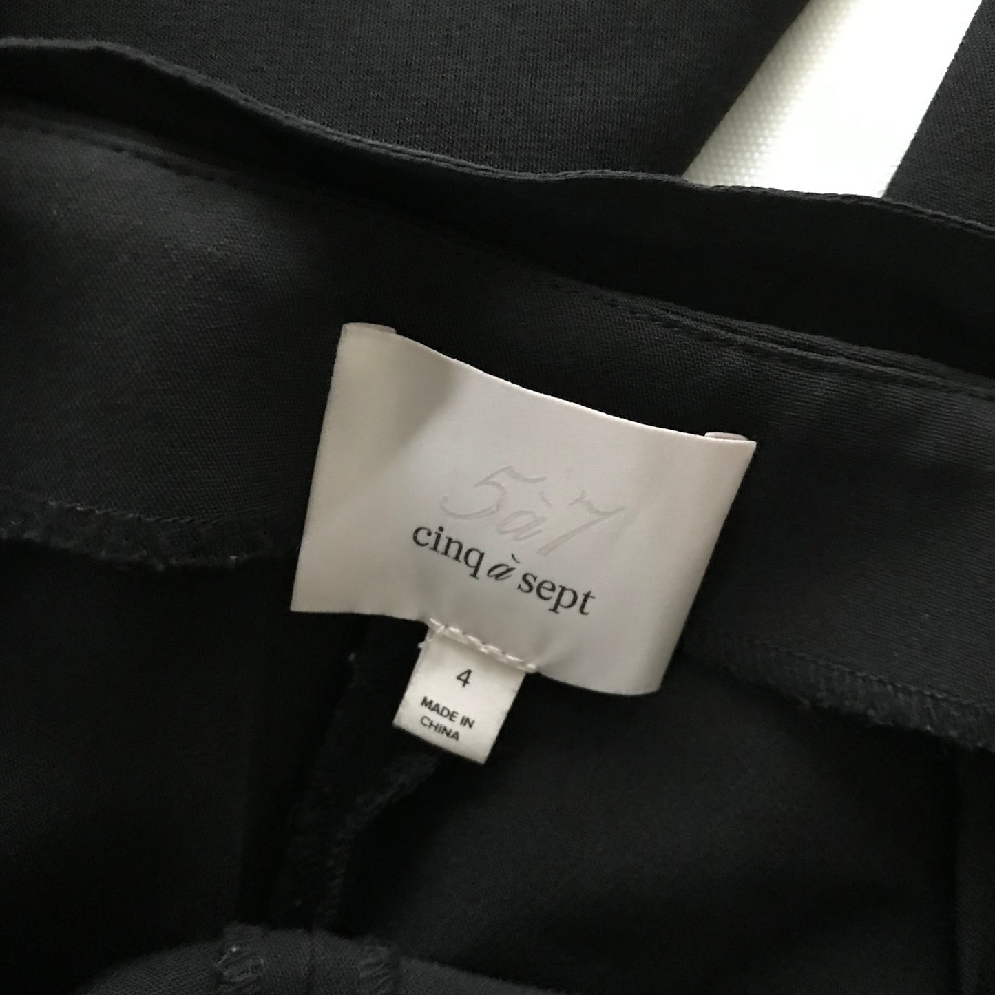 Cinq A Sept Pants Black Stretch Chiffon Overlay Pants