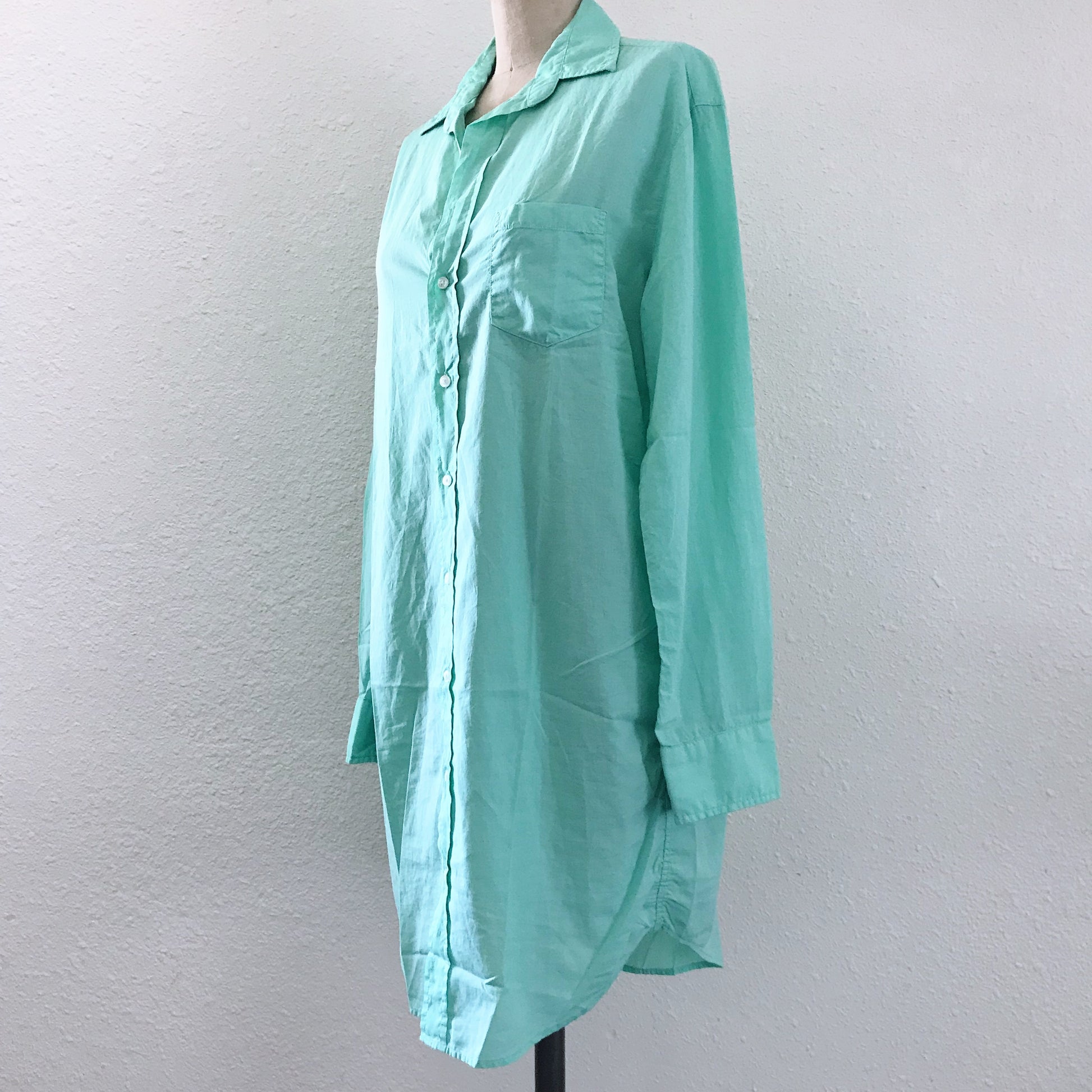 Prelovely | Frank & Eileen Seafoam Green Cotton Voile Tunic Top
