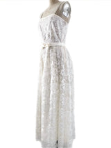 Prelovely | Vintage Ivory Lace A Line Midi Victorian Wedding Dress